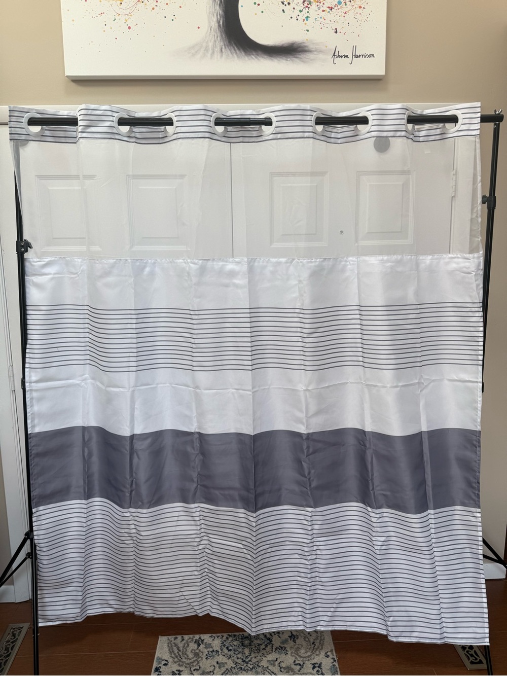 MYSTERY PATTERN Shower Curtain no hook needed